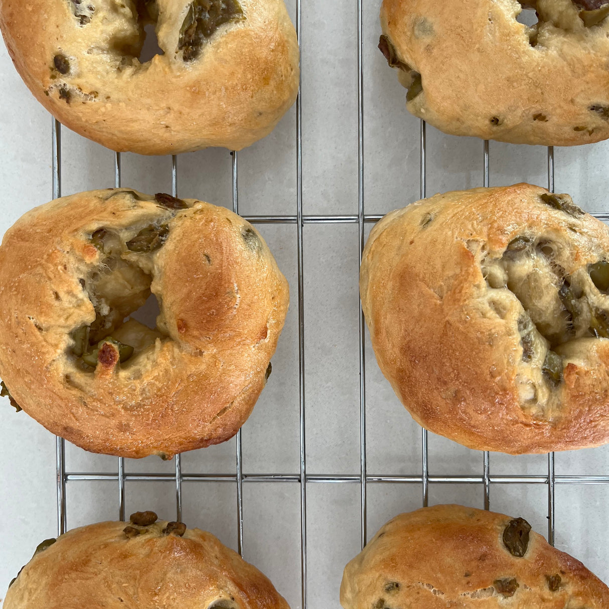 Green Olive Bagel